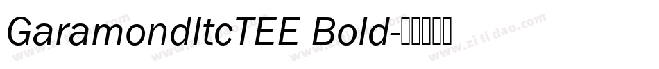 GaramondItcTEE Bold字体转换